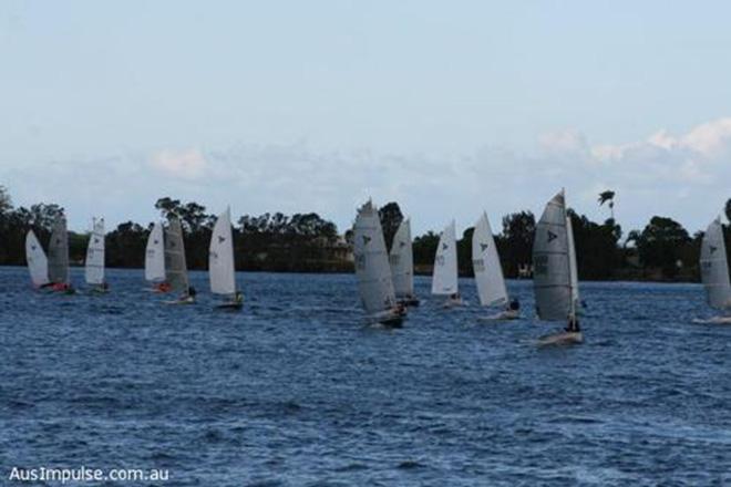 Impulses enjoying the moderate conditions on the Clarence River, Big River Sailing Club - Sixth BCF Eastern States Impulse Championships © Lea Foster